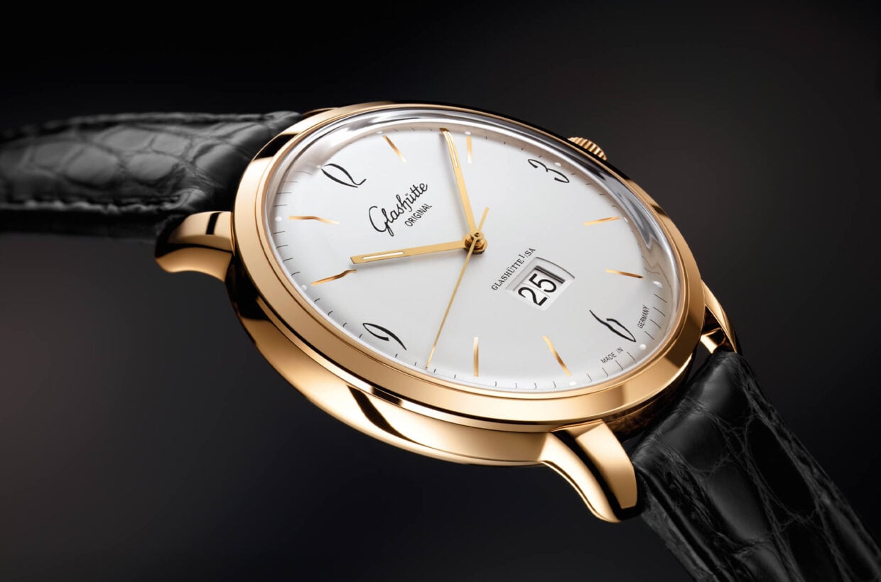 Cassa in oro rosa Cassa ultra-sottile in oro rosa lucidato Cassa in oro rosa Cassa ultra-sottile in oro rosa lucidato