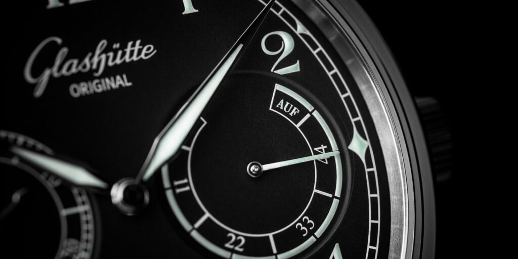 Handcrafted black dial