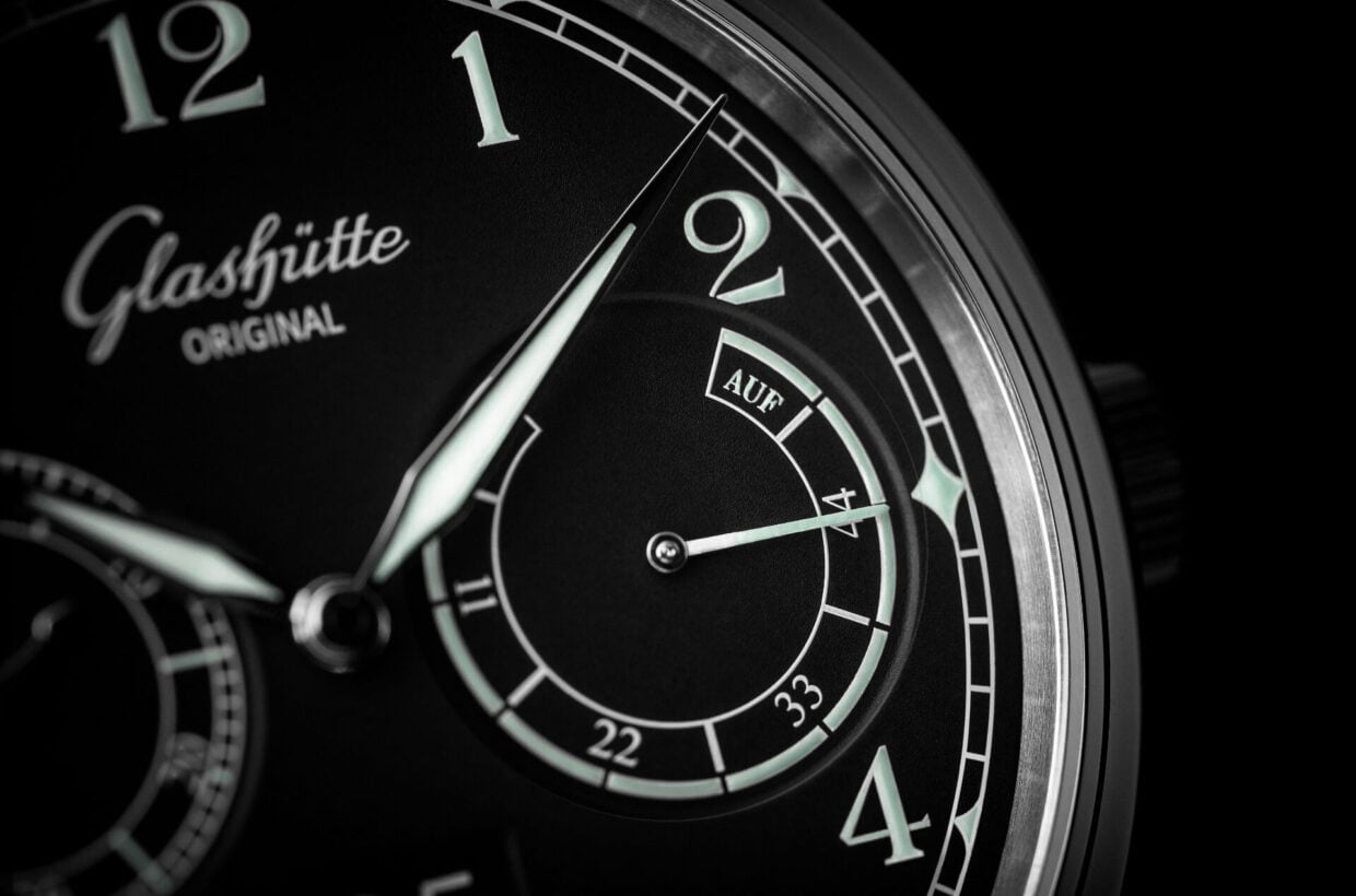 Handcrafted black dial