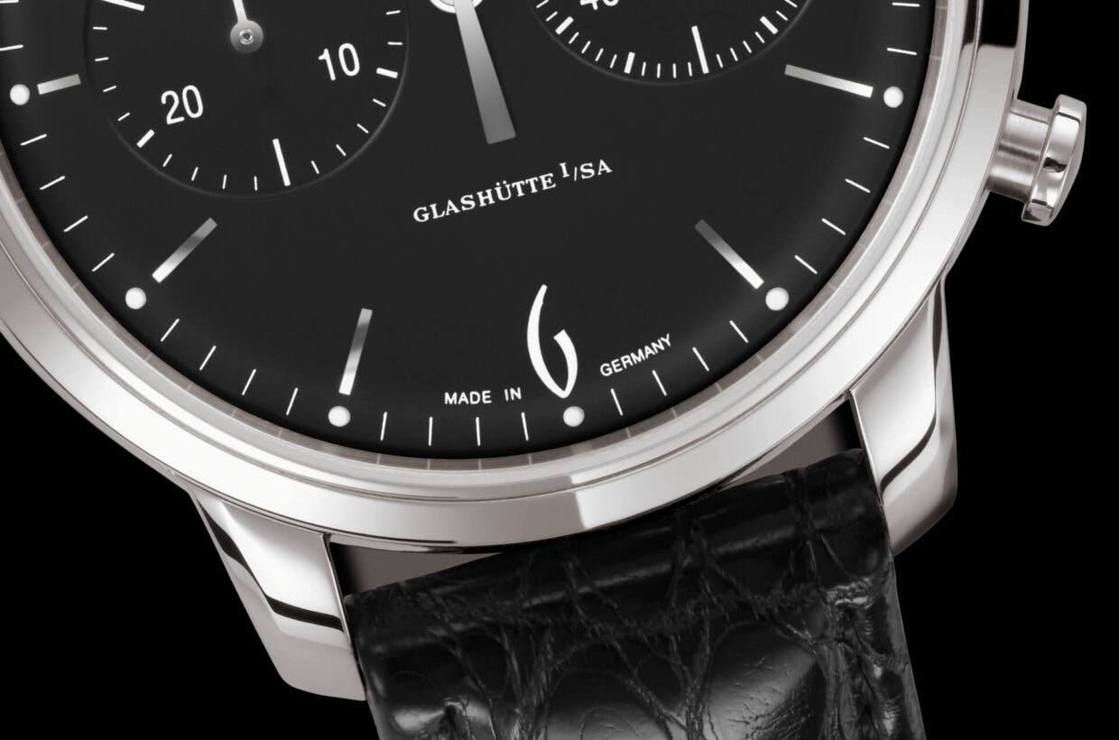 Deep black dial