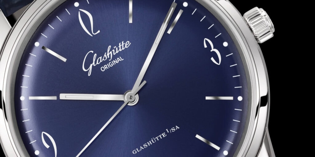 Galvanic blue dial