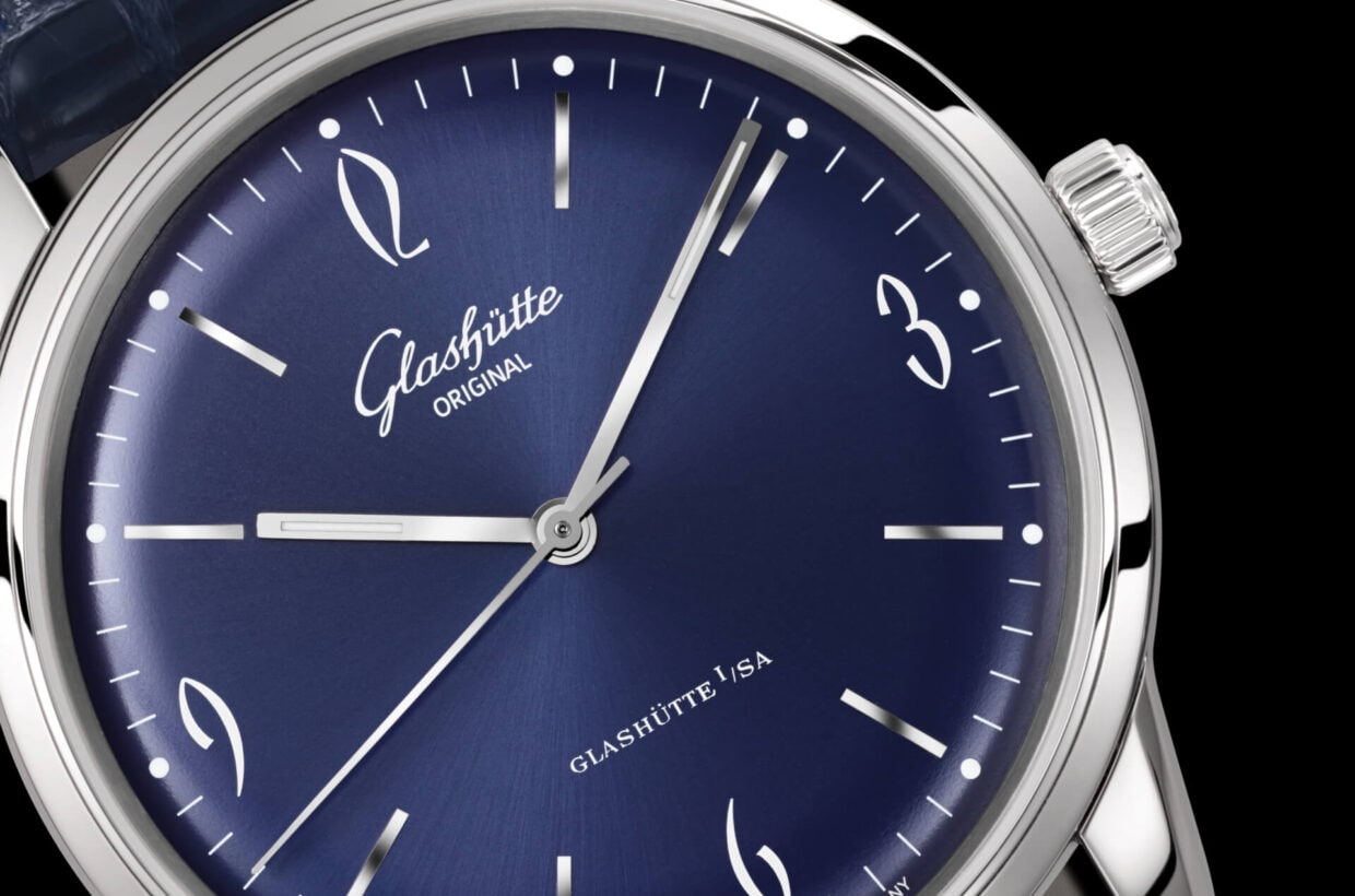 Galvanic blue dial