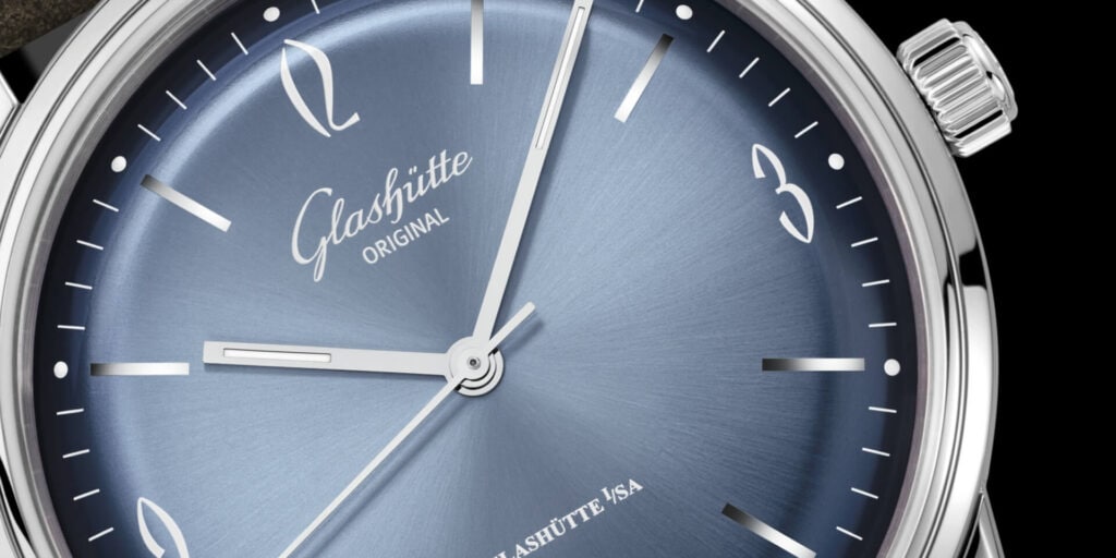 Glacier blue dial