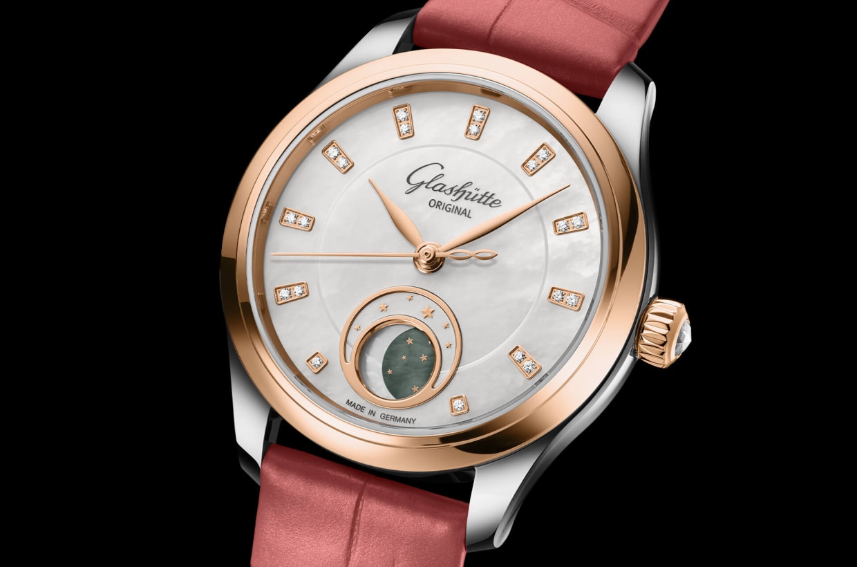 Runaページ Glashutte Original Lady Serenade Luna White MOP 32mm 1-35-14