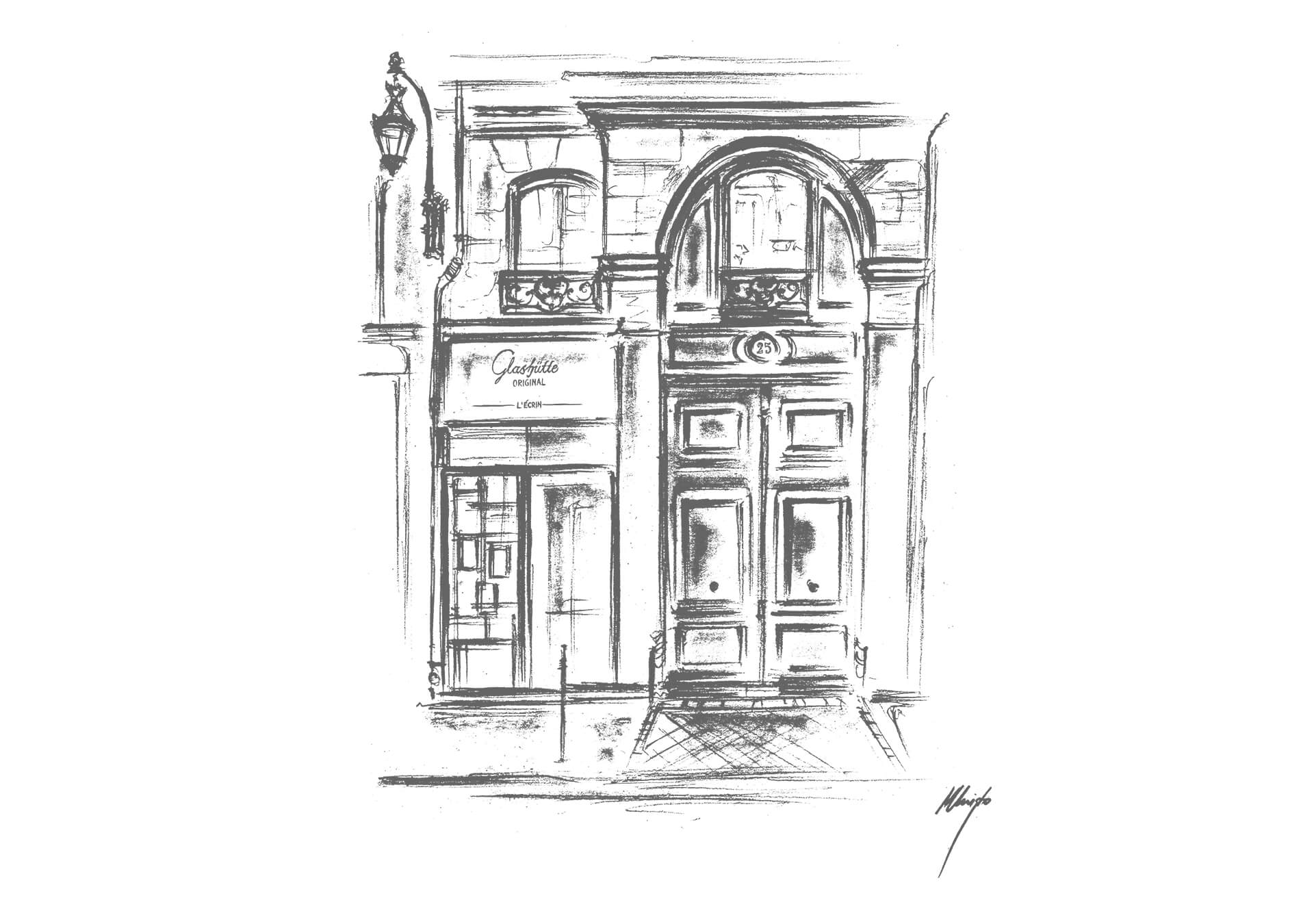 Michalis Christodoulou Glashütte Sketch Facade